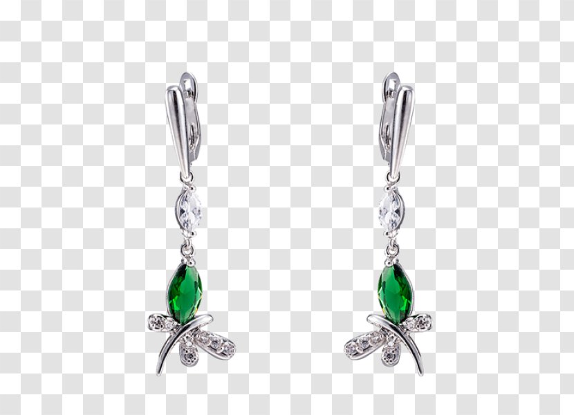 Emerald Earring Jewellery Imitation Gemstones & Rhinestones Diamond - Green Drop Transparent PNG