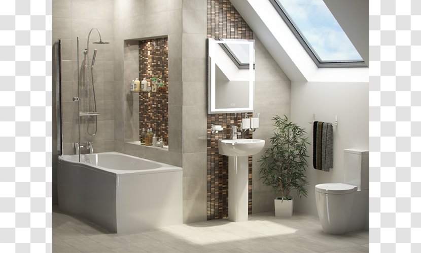 Modern Bathroom Shower Suite Furniture - Interior Design - Milano 5 Transparent PNG