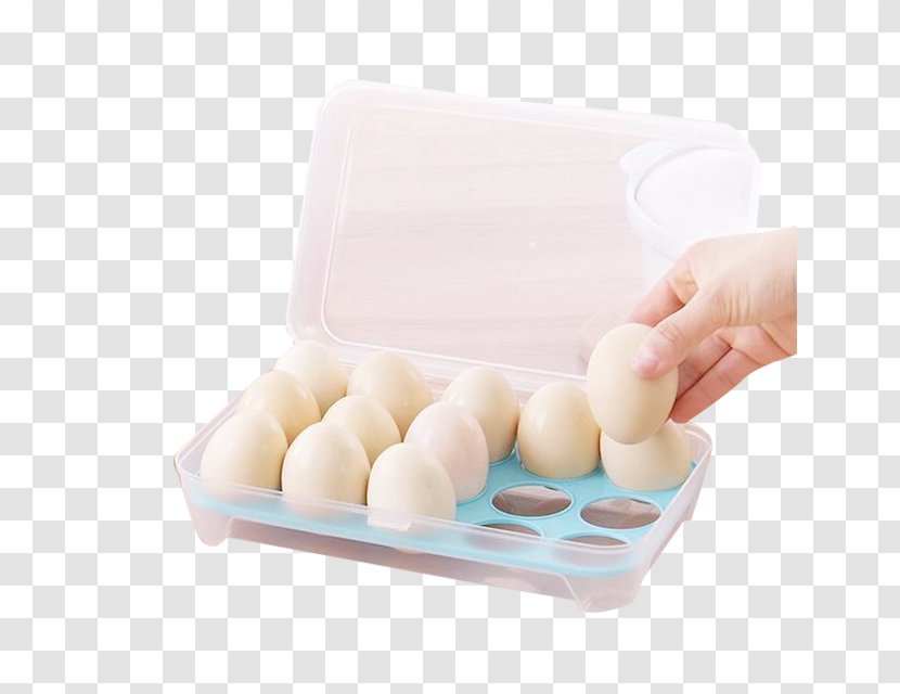 Egg Box Refrigerator Food Storage Plastic - Case - Hand Holding Material Transparent PNG