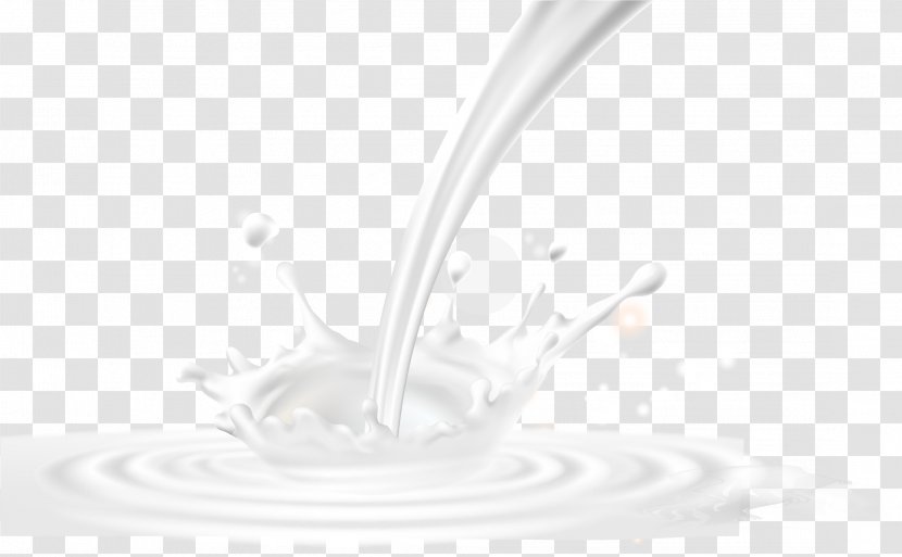 White Material Pattern - Tableware - Vector Painted Milk Poured Out Transparent PNG