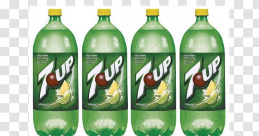 Fizzy Drinks Mineral Water Glass Bottle Two-liter 7 Up - Soft Drink Transparent PNG