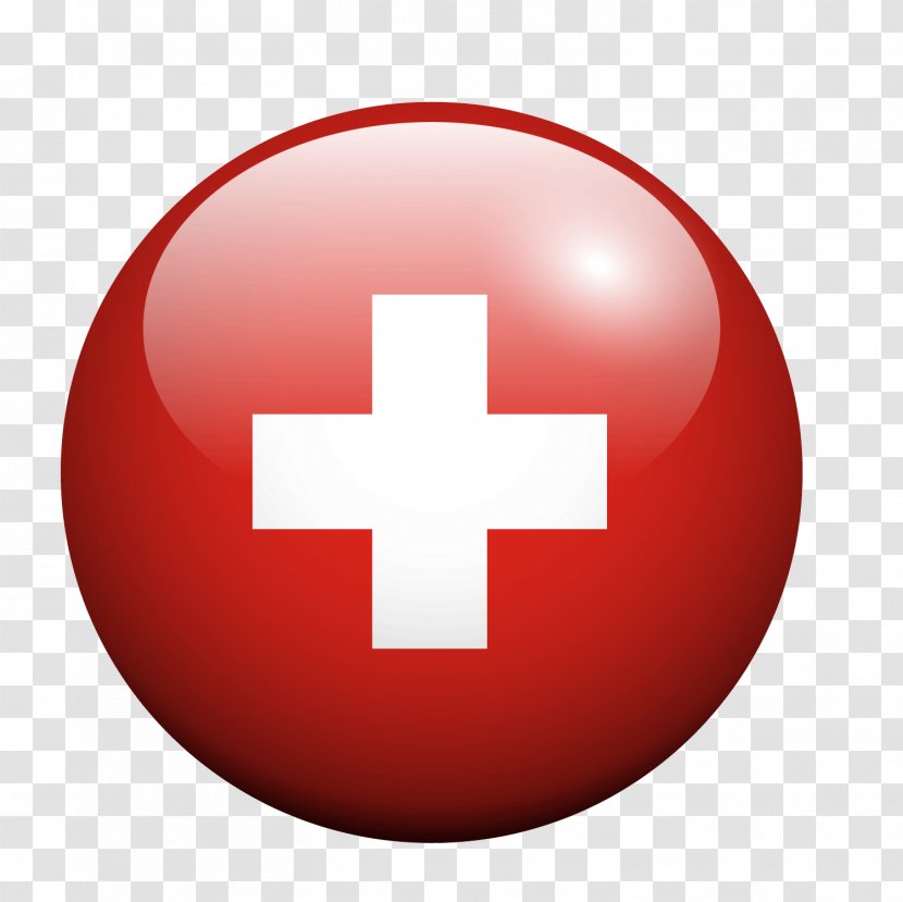 Vector Red Cross Circle Texture - Product Design - Flag Transparent PNG