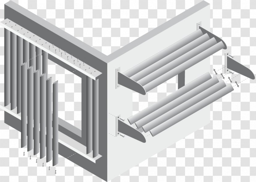 Louver Aluminium Awning Building Blade - Drawing Transparent PNG