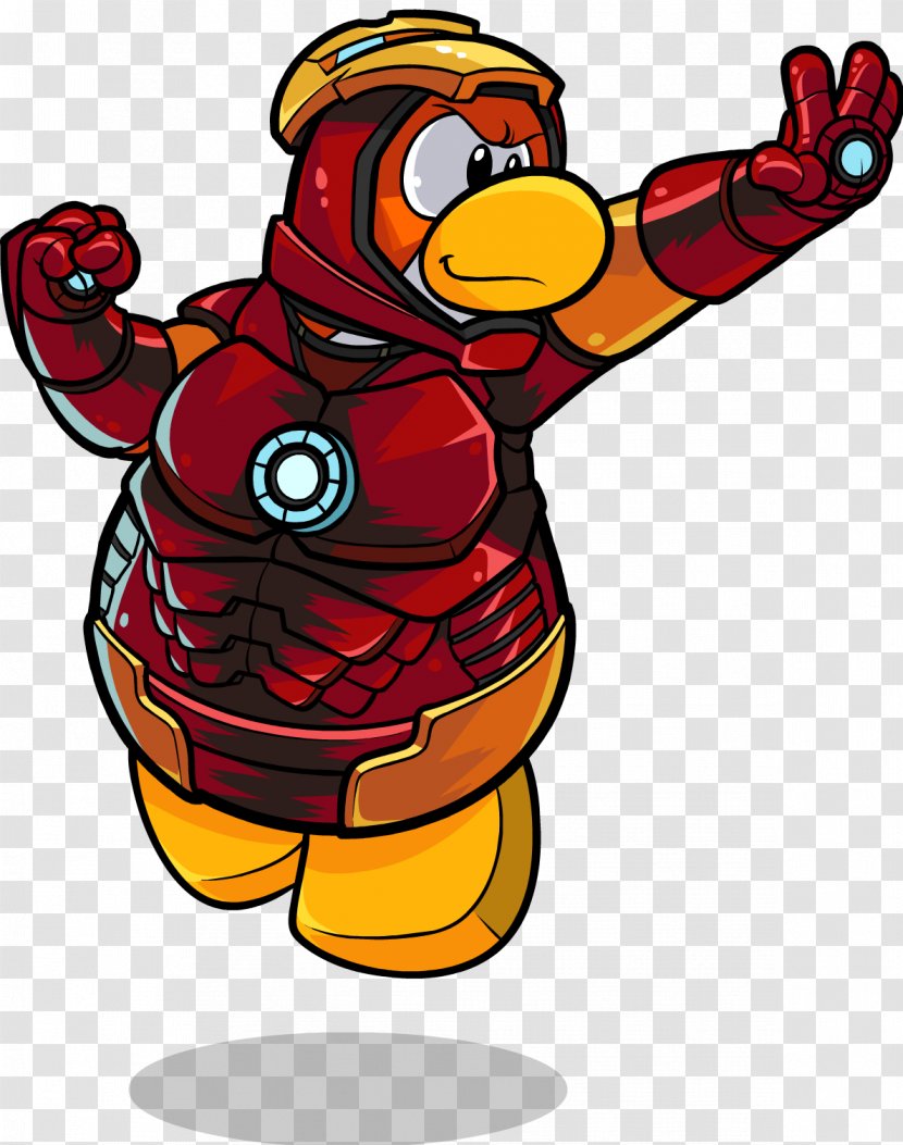 Iron Man Club Penguin Bird Run Marvel Comics - Art - Ironman Transparent PNG