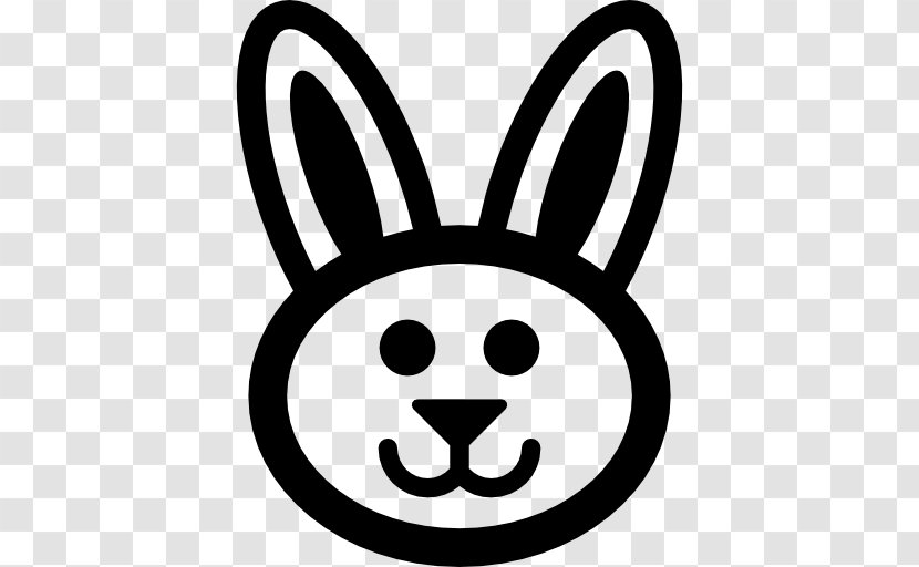 Easter Bunny Domestic Rabbit - Black And White Transparent PNG