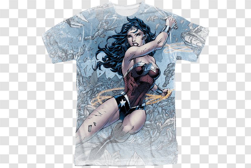 T-shirt Wonder Woman Steve Trevor Flash Superhero - Female - Warrior Transparent PNG
