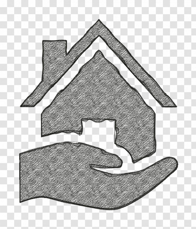 Hand Icon Buildings Property Protection - Symbol - Roof Transparent PNG