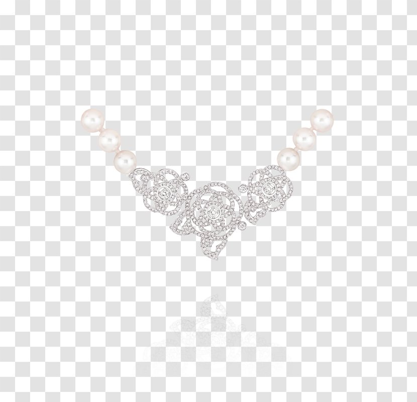 Necklace Jewellery Heart Human Body Pattern - Creative Flowers Pearl Chain Transparent PNG