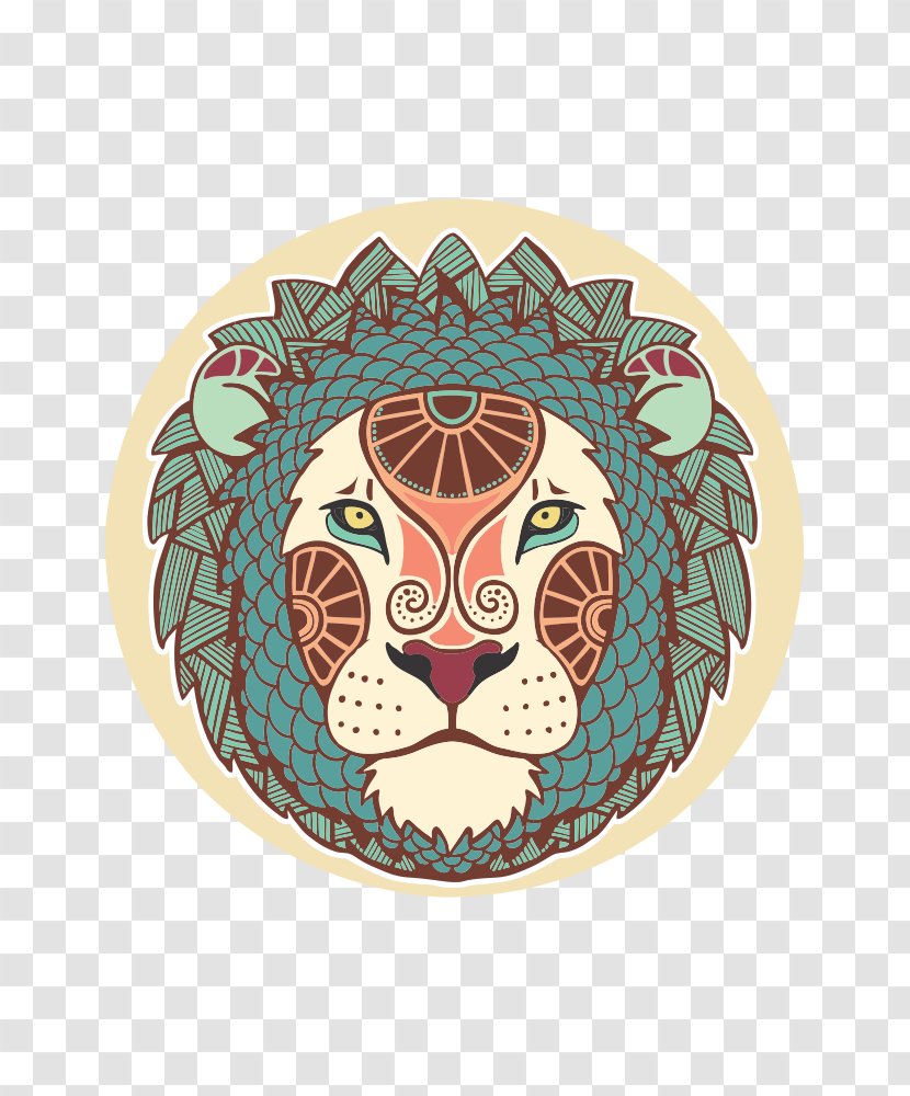 Lion Leo Astrological Sign Zodiac - Turquoise - Love Propaganda Transparent PNG