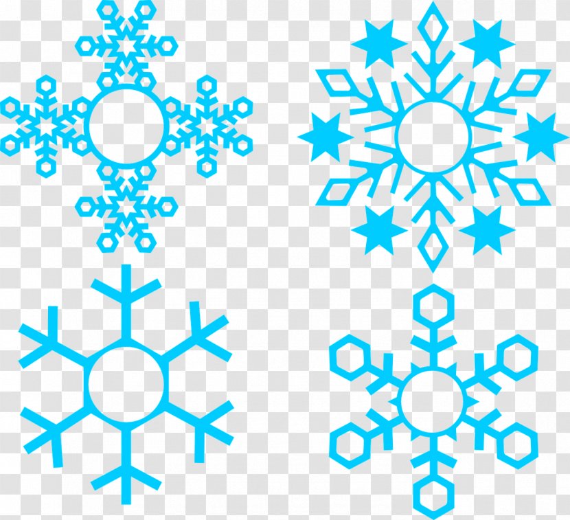 Snowflake - Winter - Blue Snowflakes Transparent PNG
