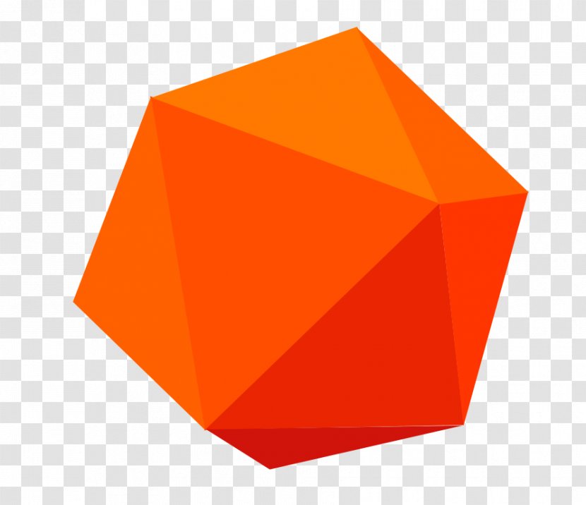 Triangle Font - Orange - Flat Pattern Transparent PNG