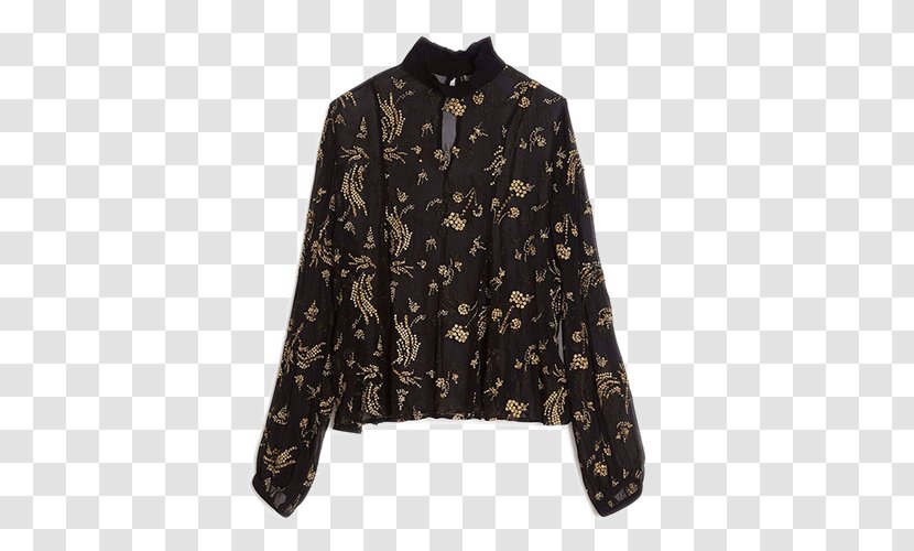Blouse Sleeve Jacket Button Collar - Printed Transparent PNG