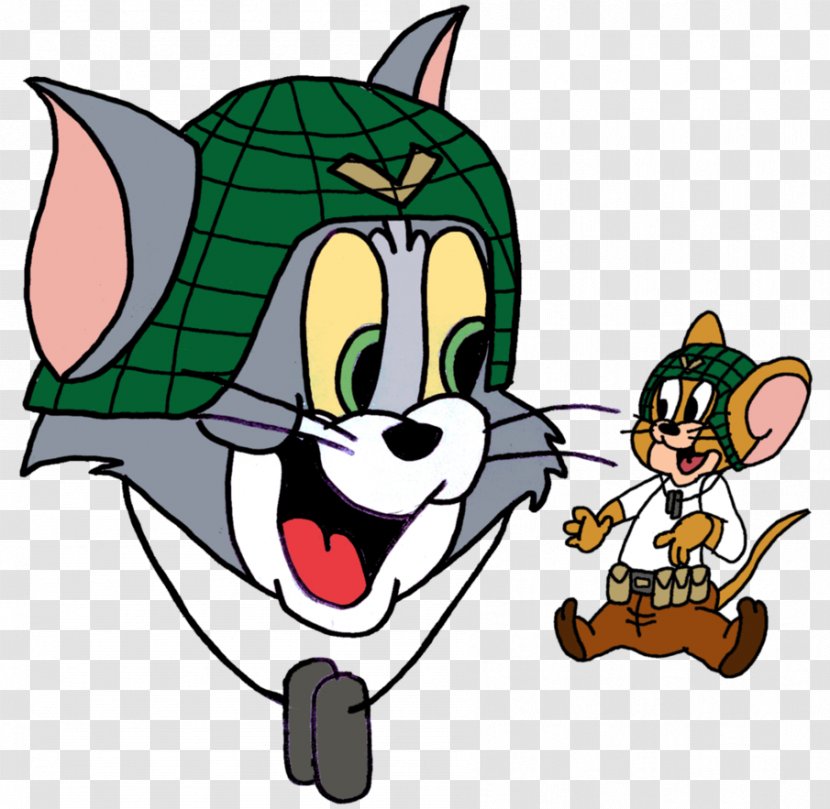 Tom Cat Nibbles Jerry Mouse And Screwy Squirrel - Art Transparent PNG