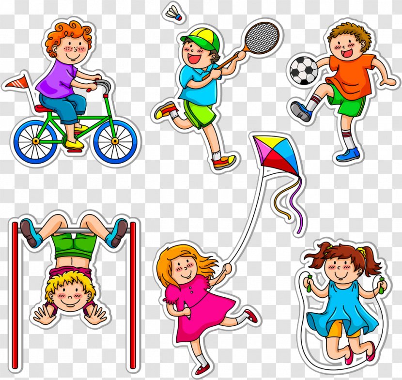 Kids Playing Cartoon - Child - Celebrating With Transparent PNG