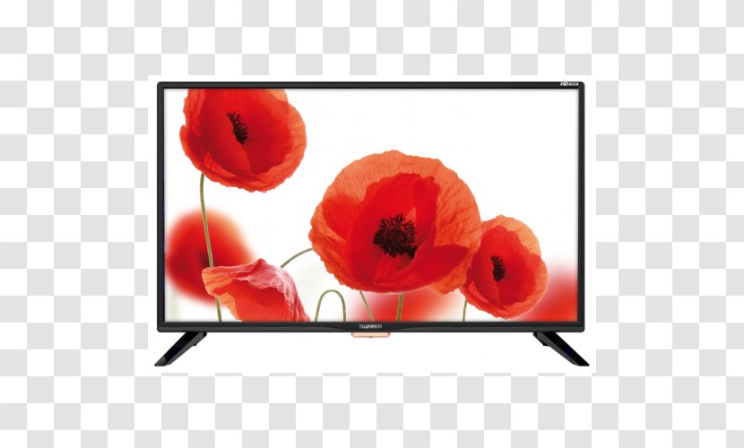 Television Set Telefunken LED-backlit LCD HD Ready High-definition - Orange - Coquelicot Transparent PNG