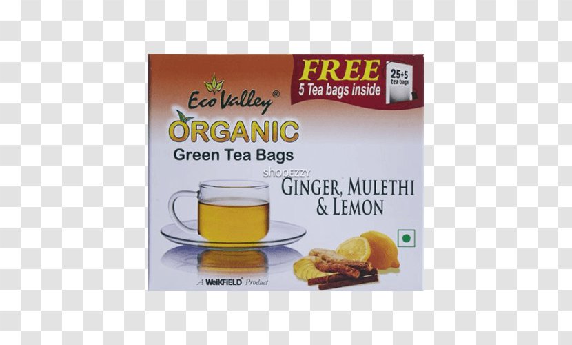 Green Tea Earl Grey Organic Food Bag - Ginger - Lemon And Transparent PNG