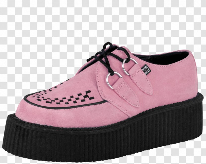 T.U.K. Shoe Brothel Creeper Goth Subculture Suede - Pink - Boot Transparent PNG