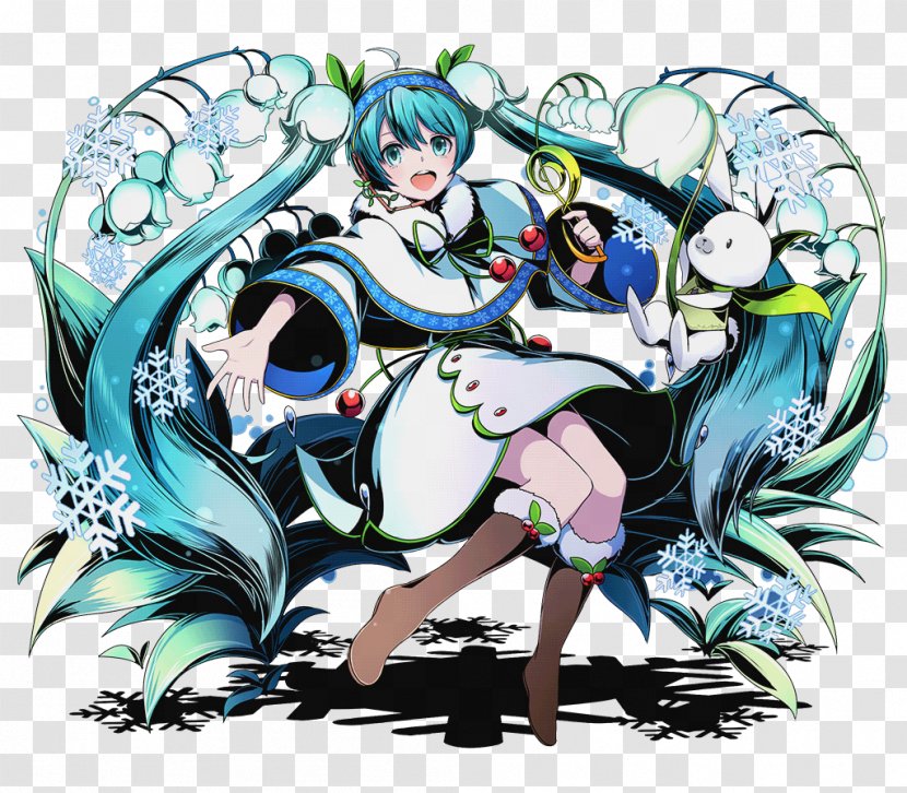 Divine Gate Sapporo Snow Festival Hatsune Miku 雪未來 Vocaloid - Watercolor Transparent PNG