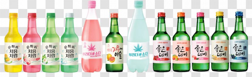 Liqueur Soju Distilled Beverage Alcoholic Drink Glass Bottle - Korean Flavor Transparent PNG