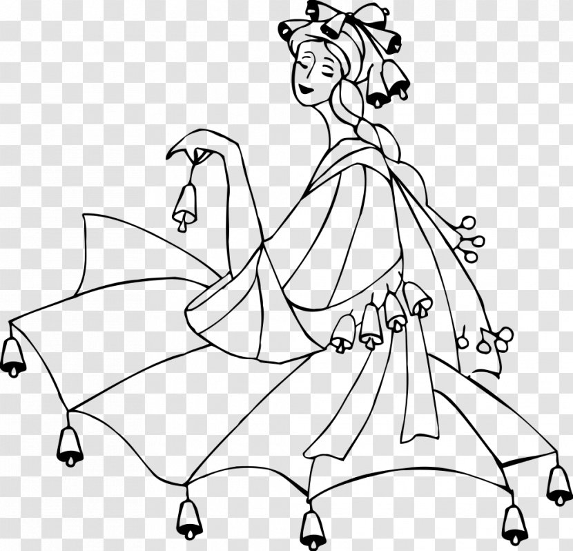 Black And White Drawing Dance Clip Art - Clipart Transparent PNG