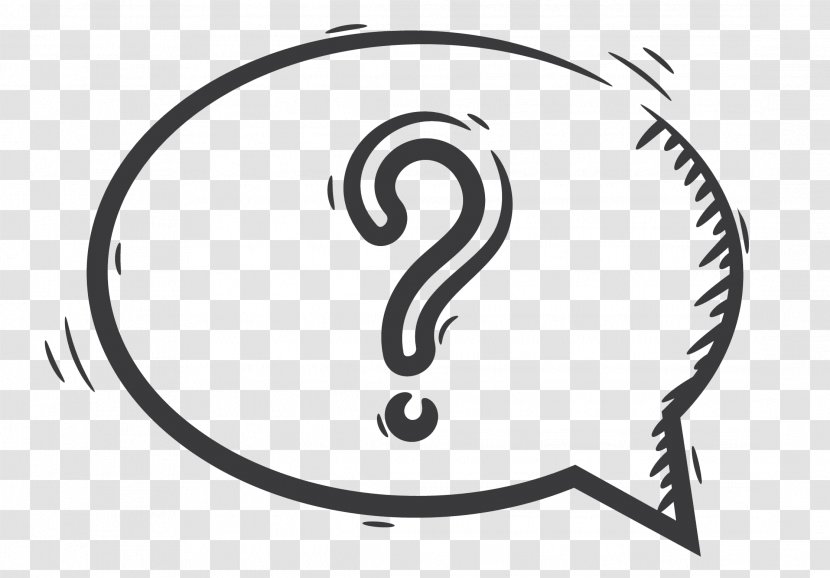 Question Mark Speech Balloon Text Drawing Bubble - Brand - Hand Painted Transparent PNG