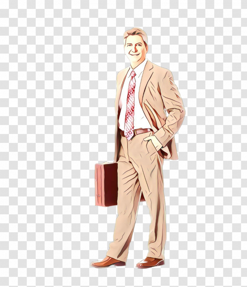 Clothing Standing Suit Beige Gentleman Transparent PNG