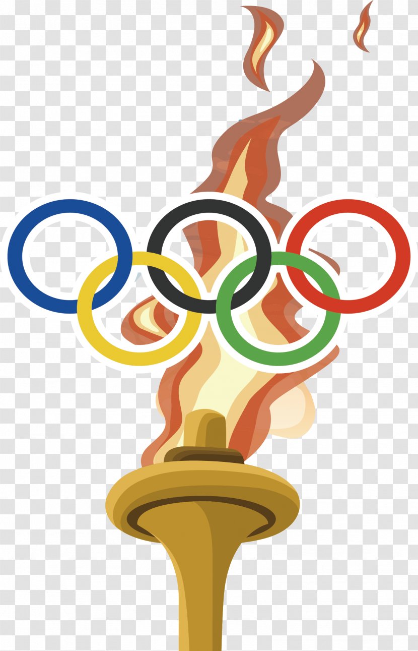 2016 Summer Olympics Paralympics Olympic Symbols Flame - Torch - The Rings Transparent PNG