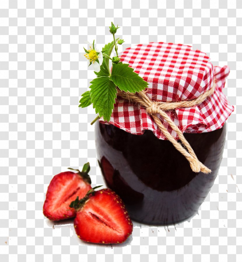 Strawberry Marmalade Fruit Preserves European Cuisine - Dessert - Jam Transparent PNG