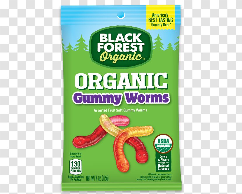 Gummy Bear Gummi Candy Black Forest Juice - Worms Transparent PNG