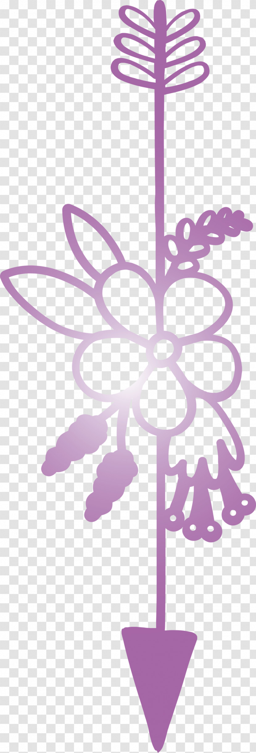 Boho Arrow Flower Arrow Transparent PNG