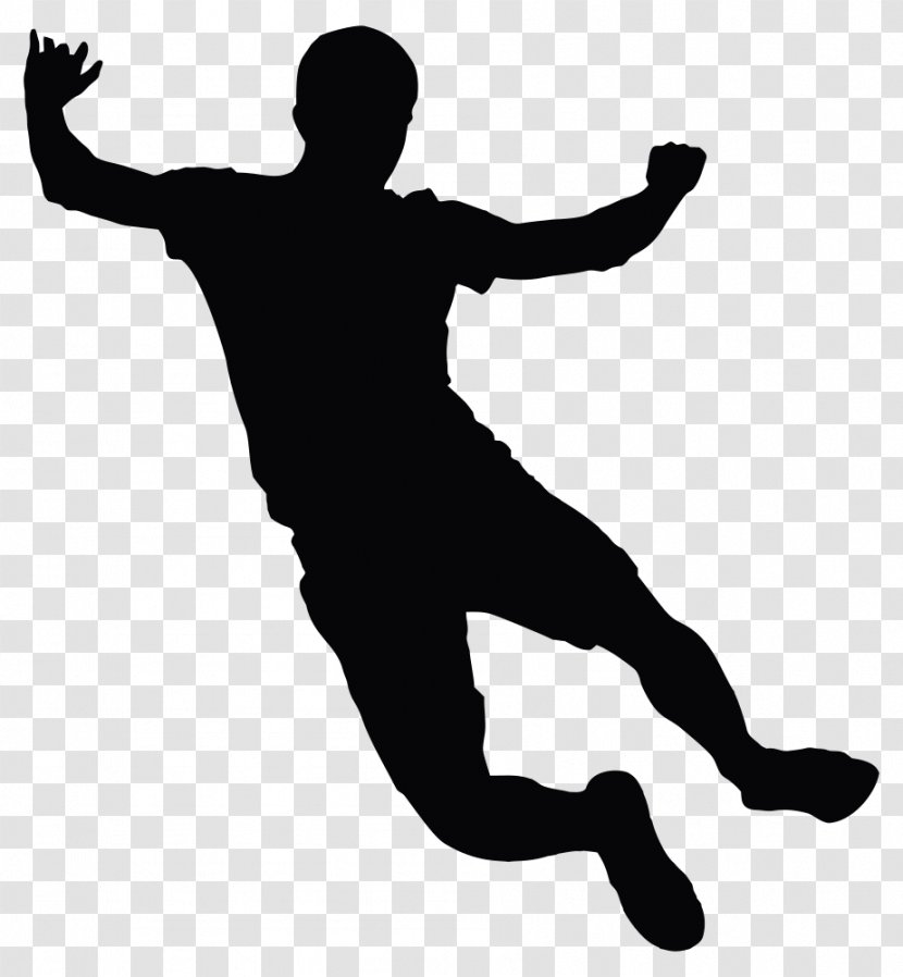 Silhouette Clip Art - Black And White - Jumping People Transparent PNG