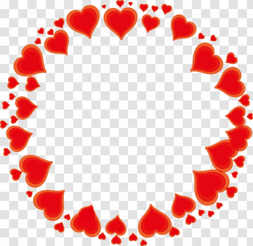Marriage Bengali Wedding Biyer Gaan - Heart - Red Heart-shaped Frame Pattern Transparent PNG