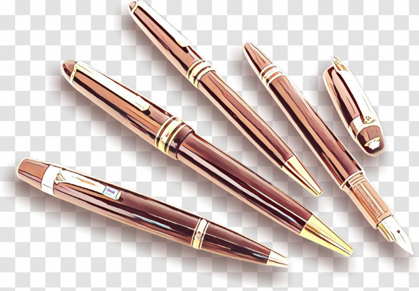 Pen Office Supplies Writing Implement Copper Metal - Ball Stationery Transparent PNG