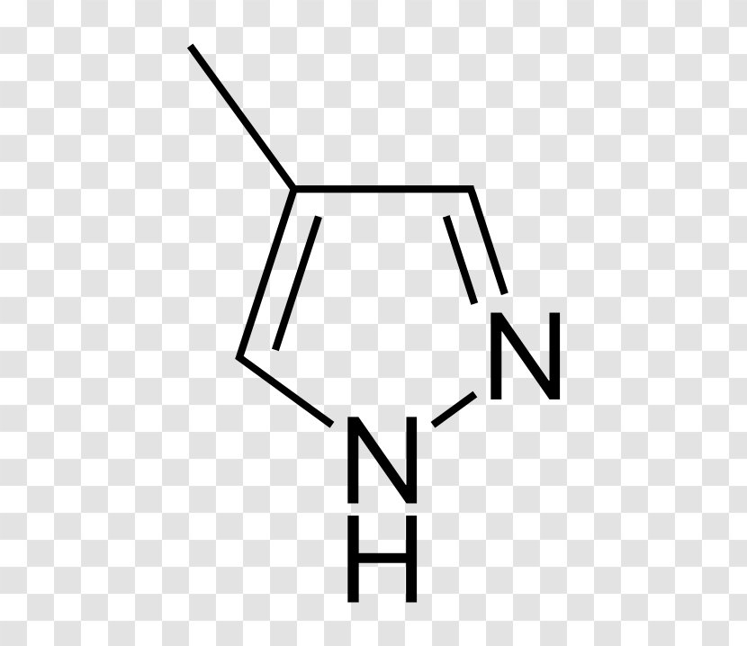 Fomepizole Pyrazole Aromaticity Pyrrole Heterocyclic Compound - Organic Chemistry - Ethylene Glycol Dimethacrylate Transparent PNG