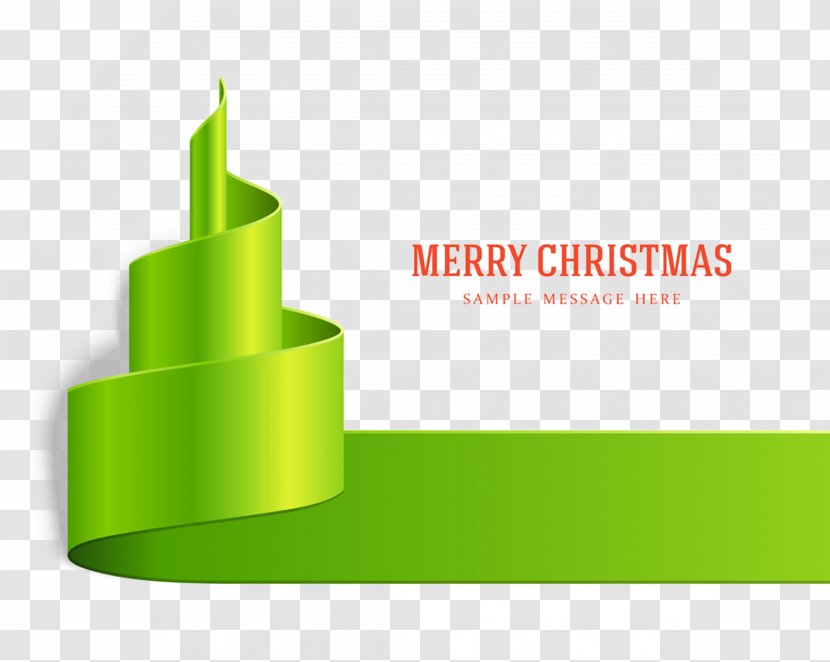 Christmas Tree Ribbon Santa Claus - Product Design - Floating Ribbons Transparent PNG