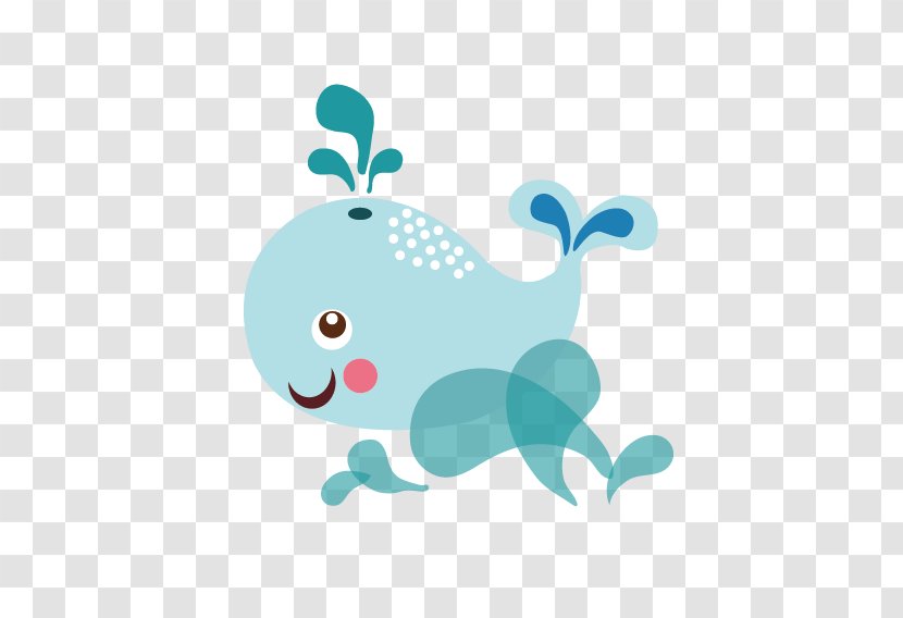 Whale Download Blue - Product - Vector Cartoon Transparent PNG