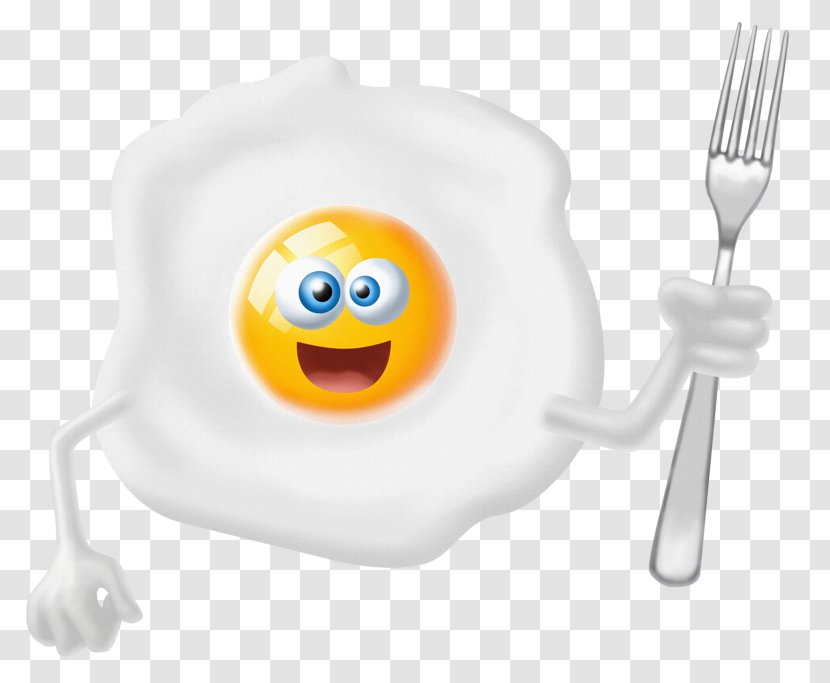 Emoji Emoticon Smiley Drawing - Yellow - Hand Fork Fried Egg Transparent PNG