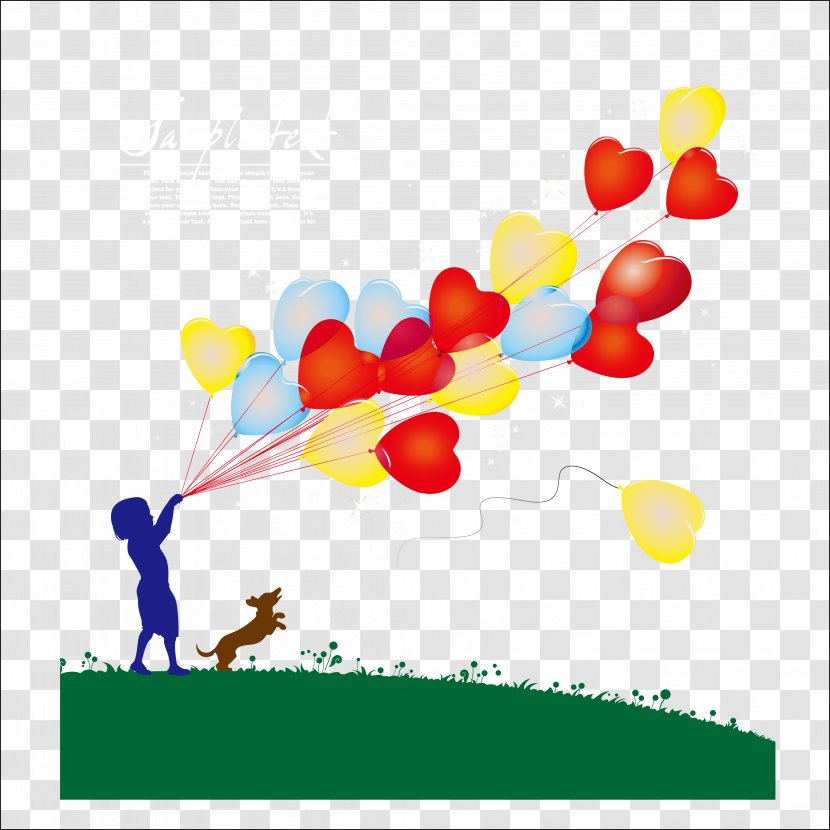 Balloon Silhouette Heart - Colored Balloons Transparent PNG