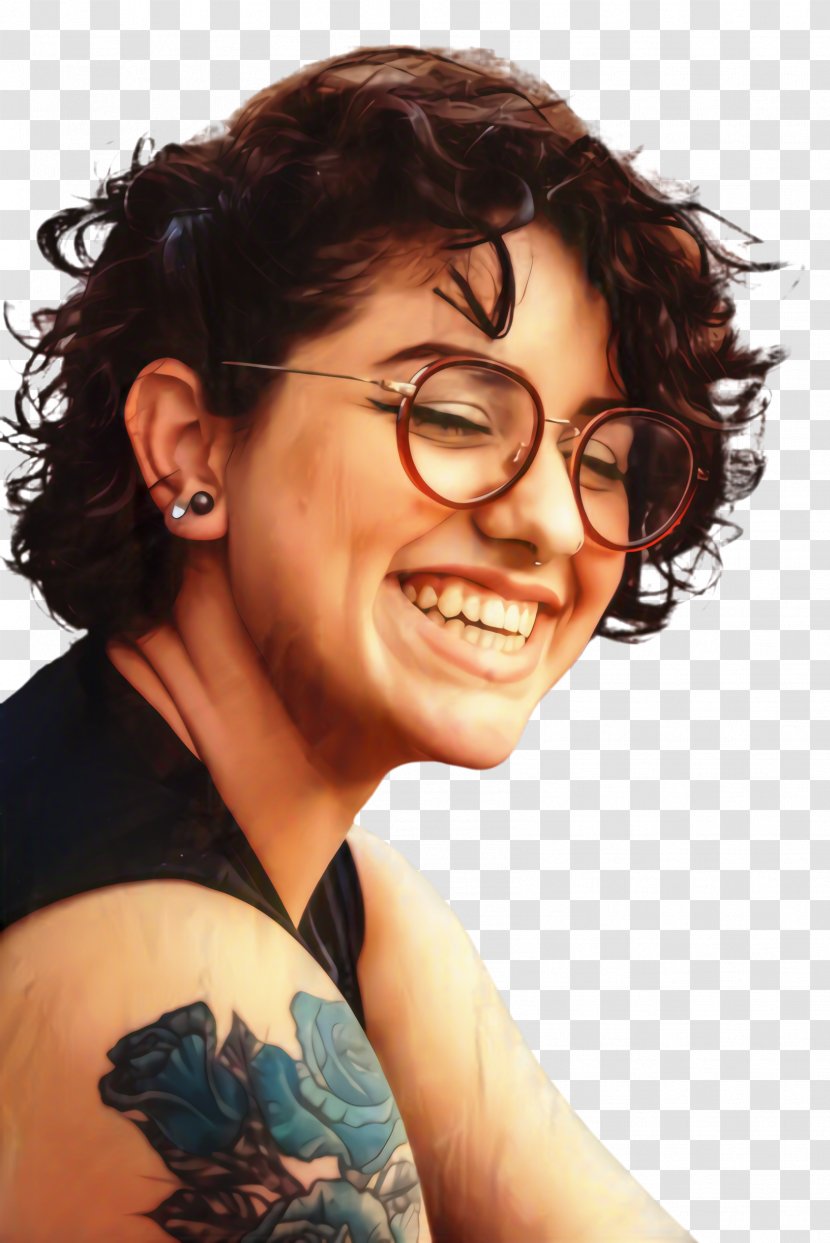 Smiling People - Glasses - Gesture Neck Transparent PNG