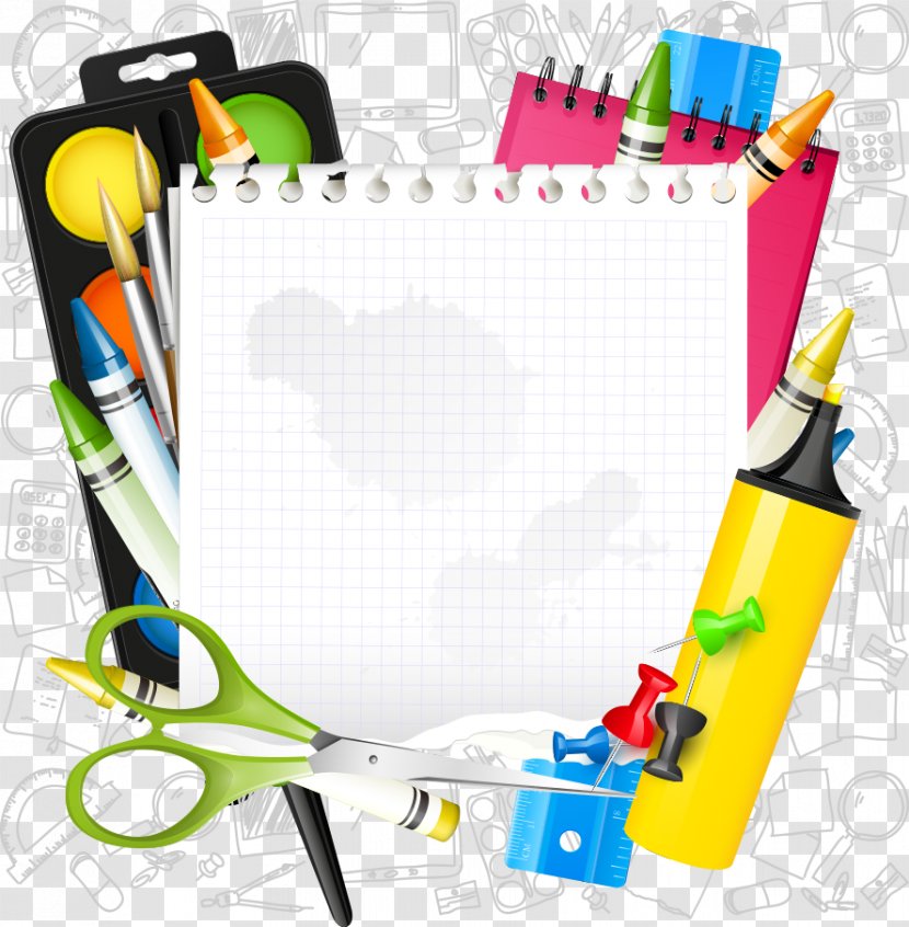 Paper School Supplies Icon - Technology - Vector Cartoon Transparent PNG