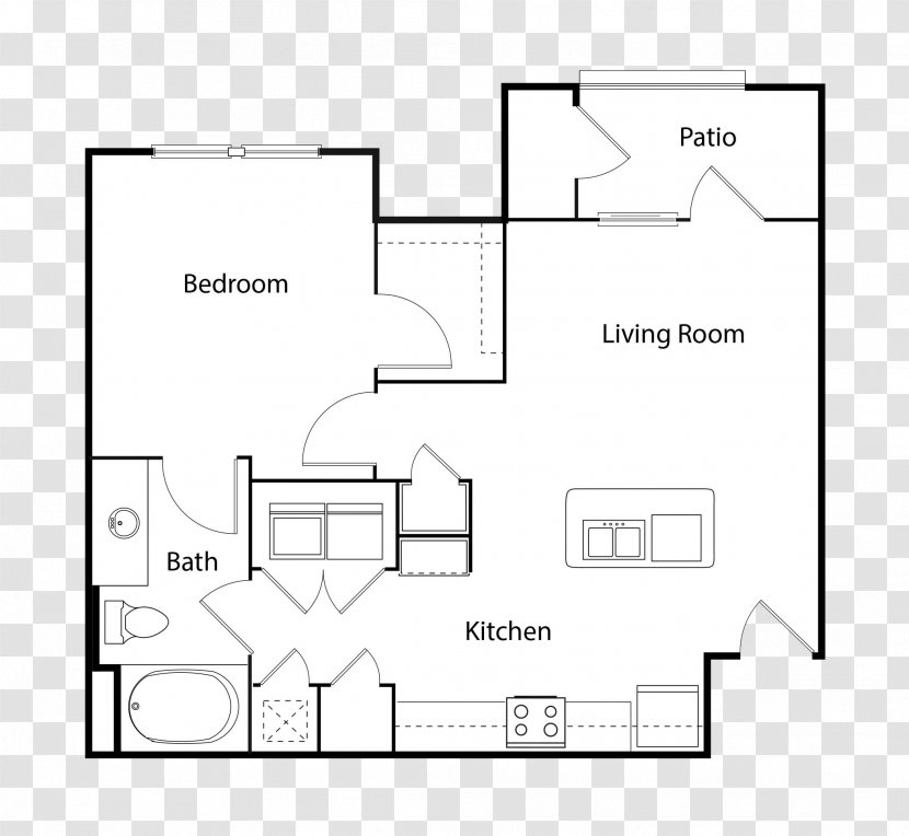 Floor Plan Paper White - Bed Transparent PNG