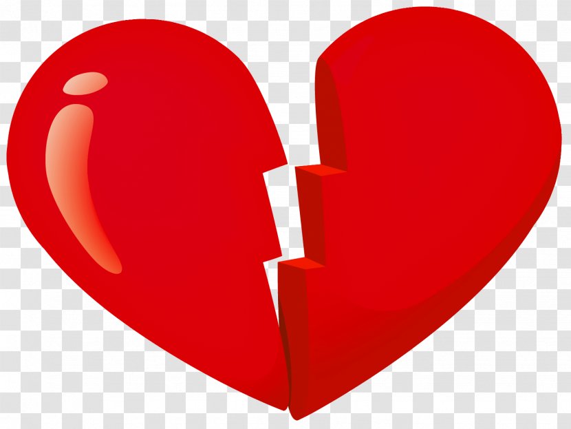 Broken Heart Clip Art - Silhouette - Masculine Valentine Cliparts Transparent PNG