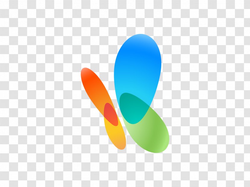 Logo MSN Butterfly - Orange - Emblem Transparent PNG