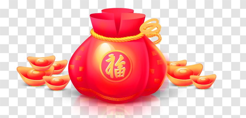 Chinese New Year Bag Poster Zodiac - Sycee - Purse Transparent PNG