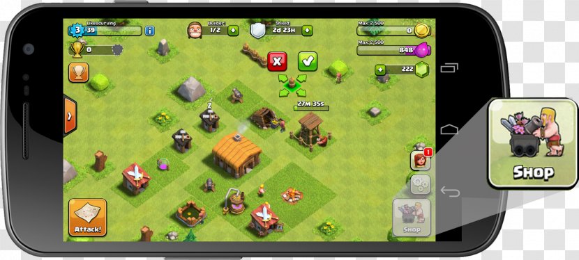 Clash Of Clans Strategy Game Supercell Smartphone - Mobile Device - Hay Day Transparent PNG