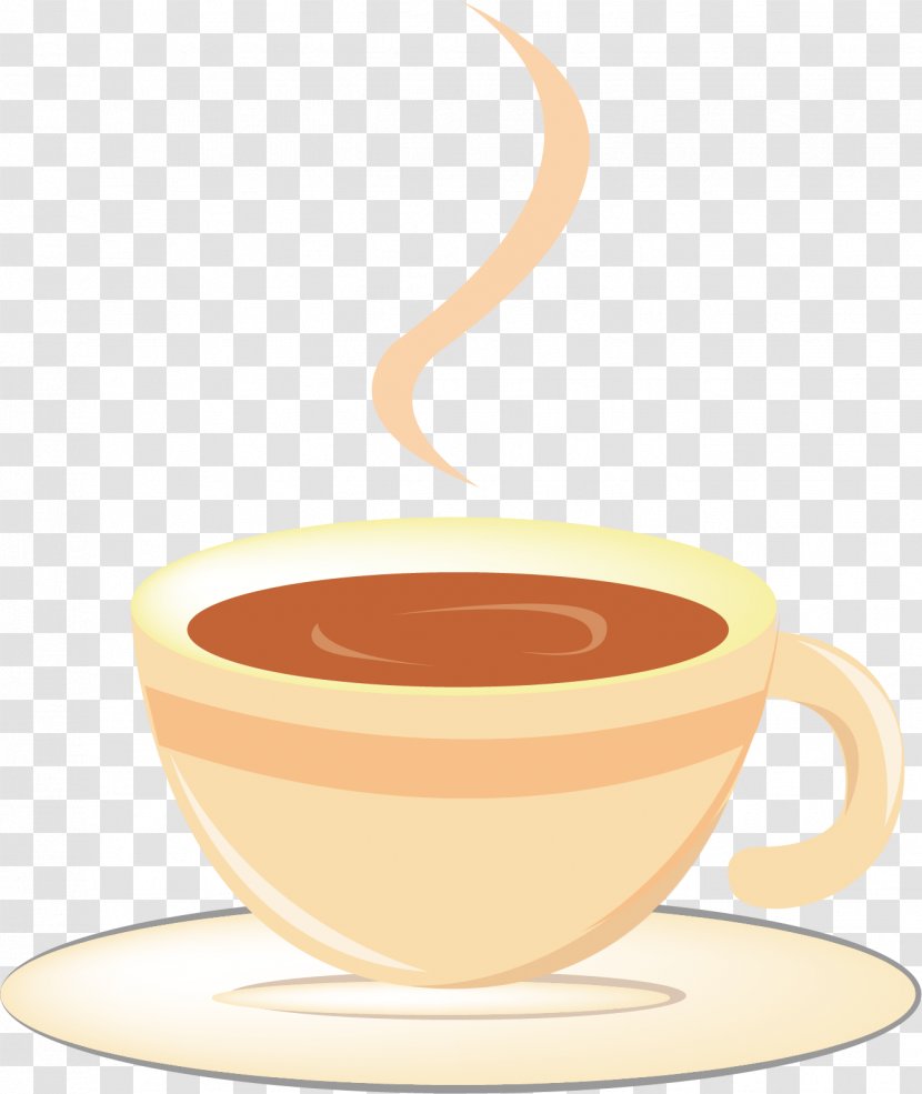 White Coffee Cappuccino Ristretto Milk - Tableware - Tea Vector Material Transparent PNG