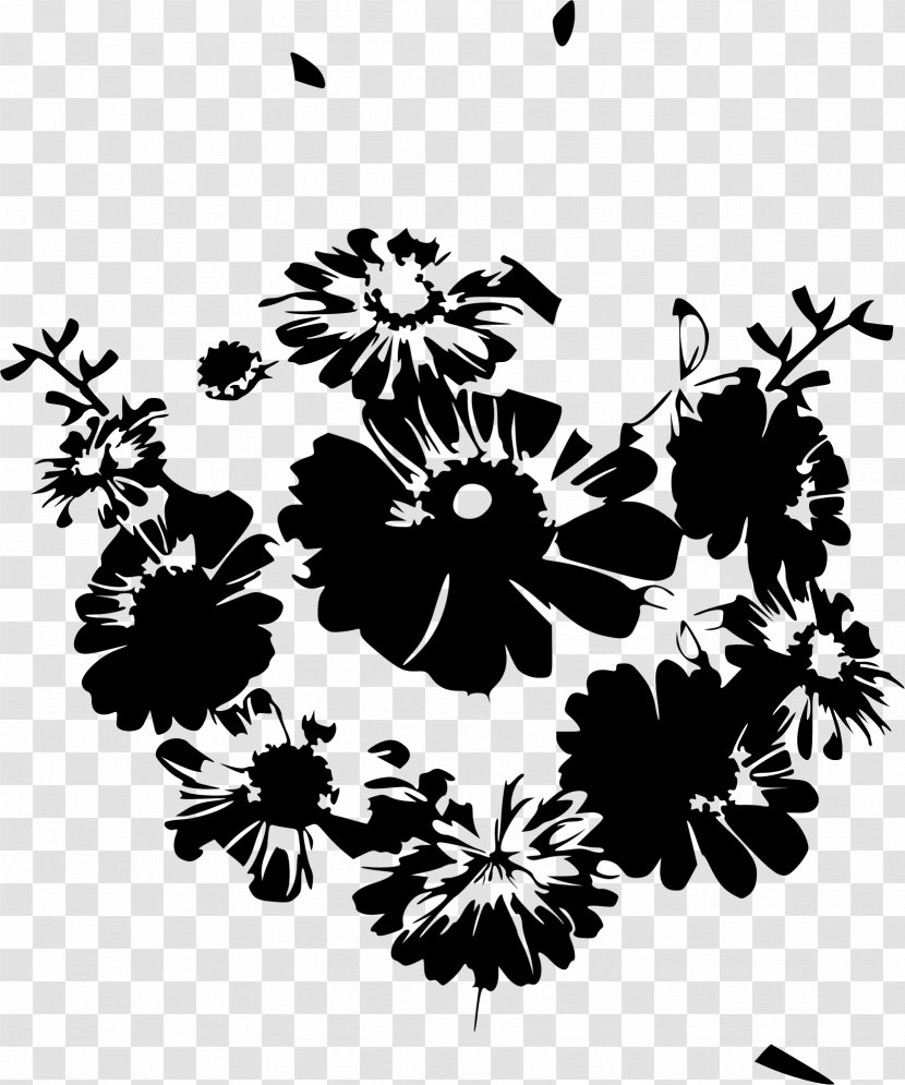 Flower Bouquet Floral Design Black And White Petal - Floristry Transparent PNG