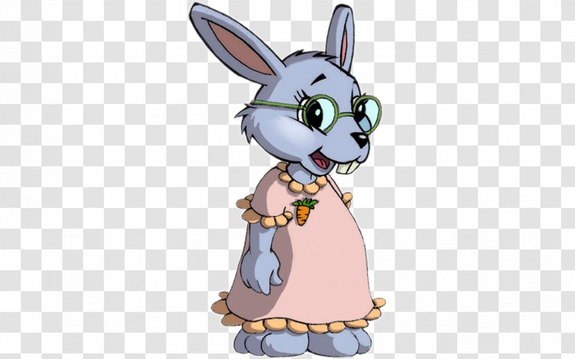Domestic Rabbit Easter Bunny Hare Cartoon Character - Vertebrate Transparent PNG