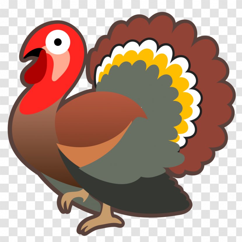 Domesticated Turkey Emoji Bird Clip Art - Thanks Giving Transparent PNG
