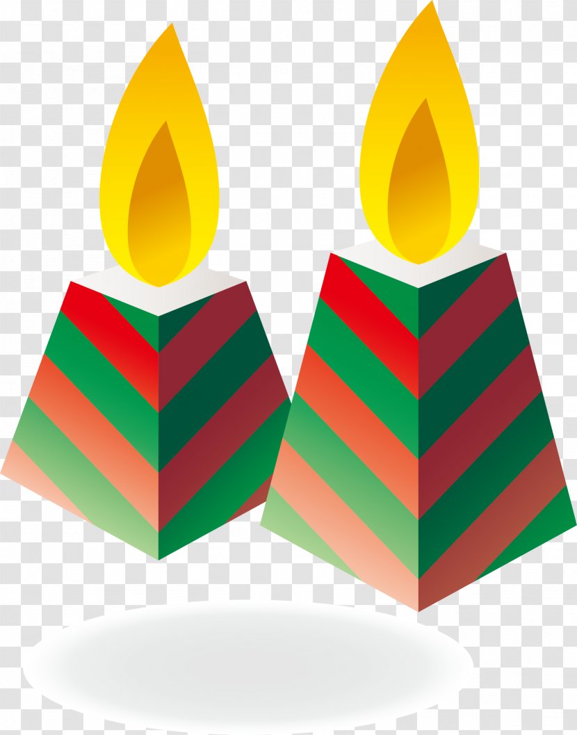 Vector Christmas Candle - Triangle - Decoration Transparent PNG
